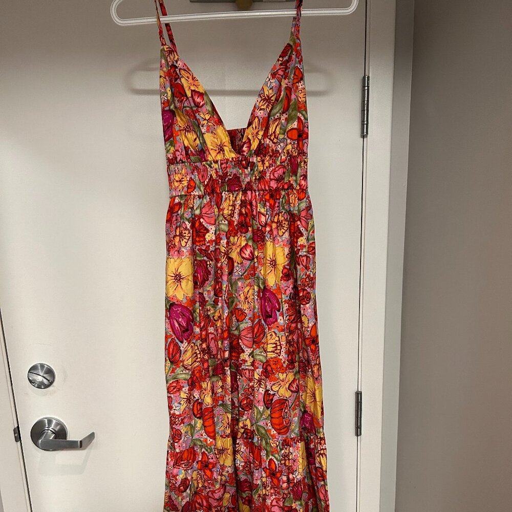 Olivia James Backless Floral Dress (Size Medium)